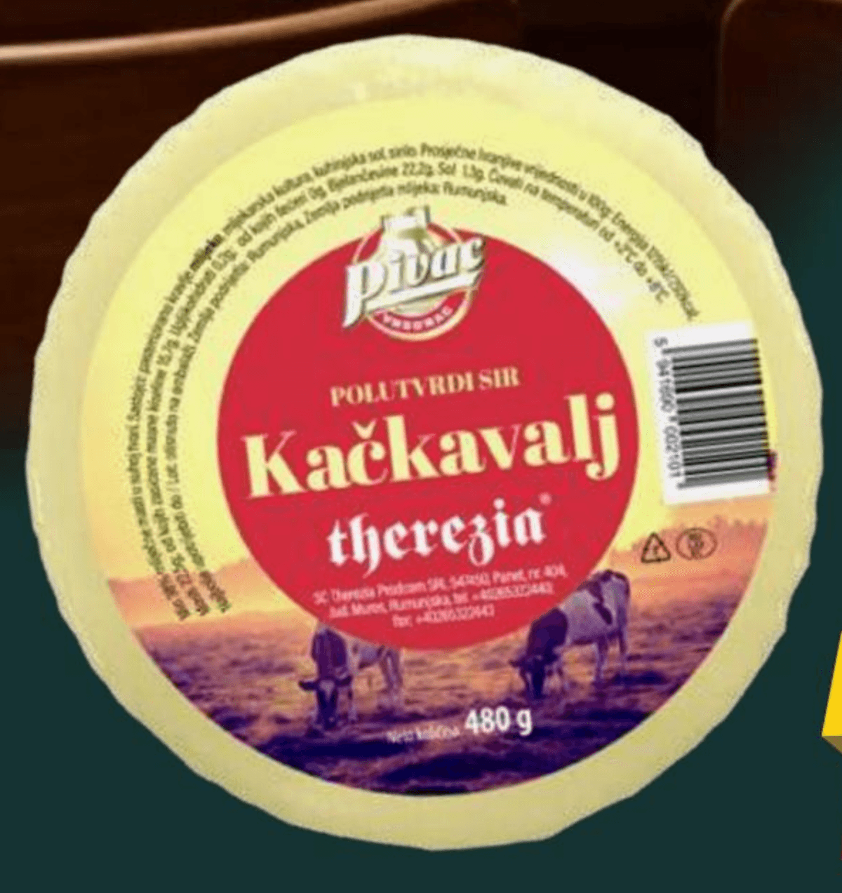 Pivac sir Kačkavalj Therezia 480g Akcija u trgovini Pivac