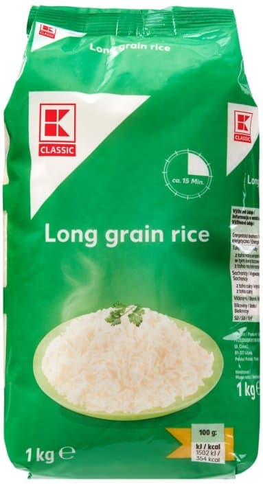 Riža parboiled dugog ili okruglog zrna 1 kg K-Classic Akcija u trgovini Kaufland