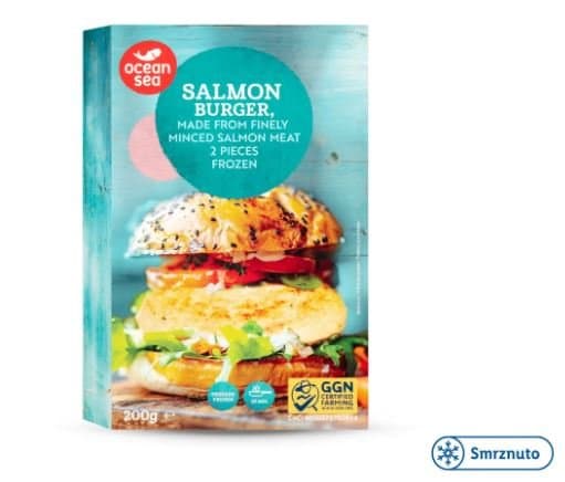 Ocean Sea panirani burger od lososa 2 x 150 g Akcija u trgovini Lidl