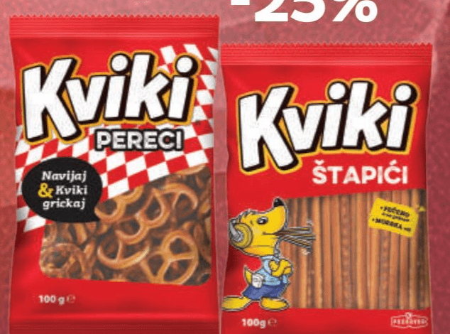 Kviki, Podravka Štapići ili Pereci - Akcija u trgovini Tommy