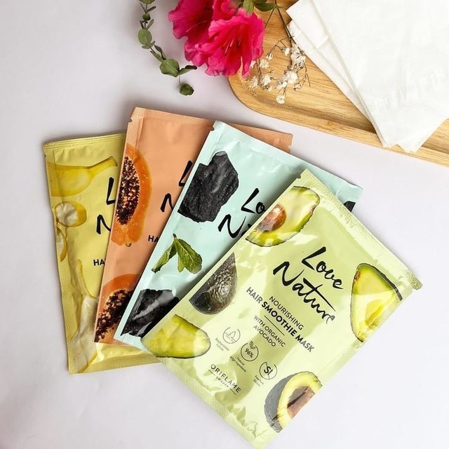 Love Nature set od 3 (maska za kosu + vruće ulje + krema za ruke) Akcija u trgovini Oriflame