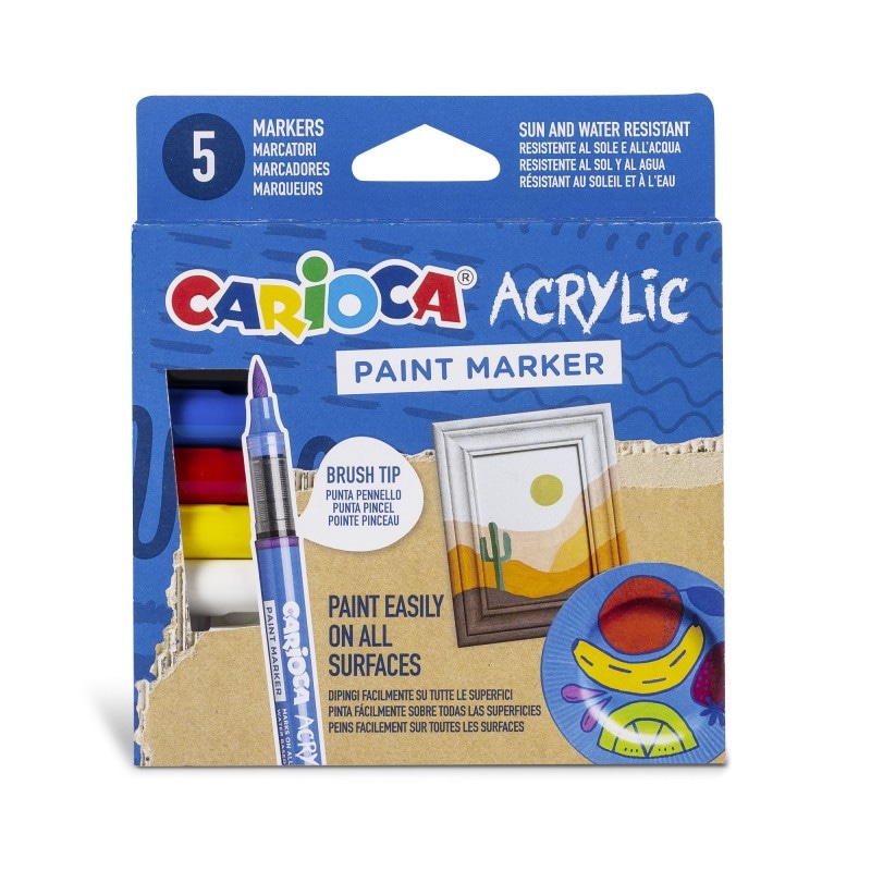 Carioca Acrylic Paint Marker 5 kom Akcija u trgovini Mueller