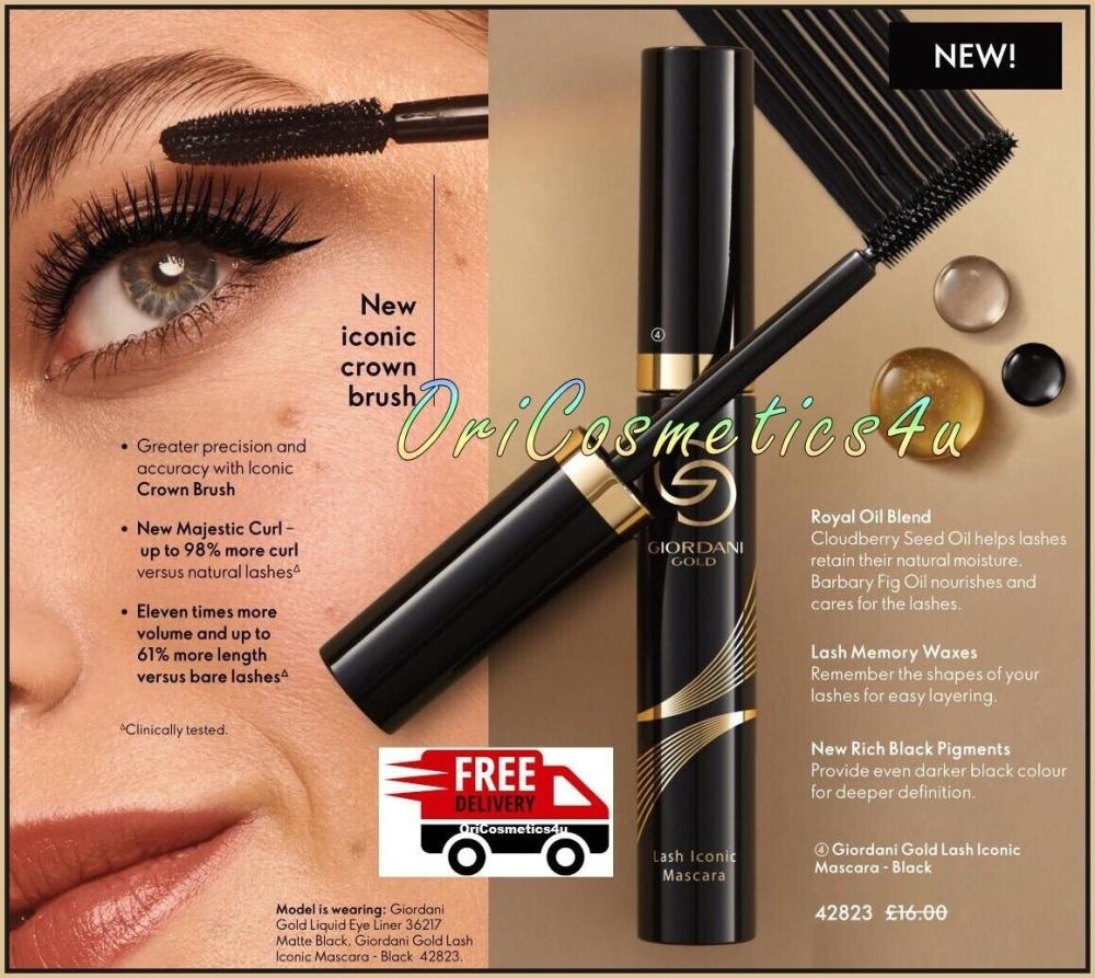 Giordani Gold Lash Iconic vodootporna maskara 8 ml - Akcija u trgovini Oriflame