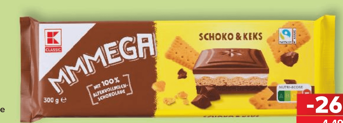K Classic Mmmega čokolada 300 g Akcija u trgovini Kaufland