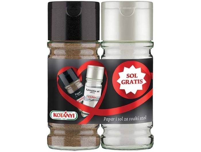 Kotanyi Začin papar + sol gratis 185 g - Akcija u trgovini NTL