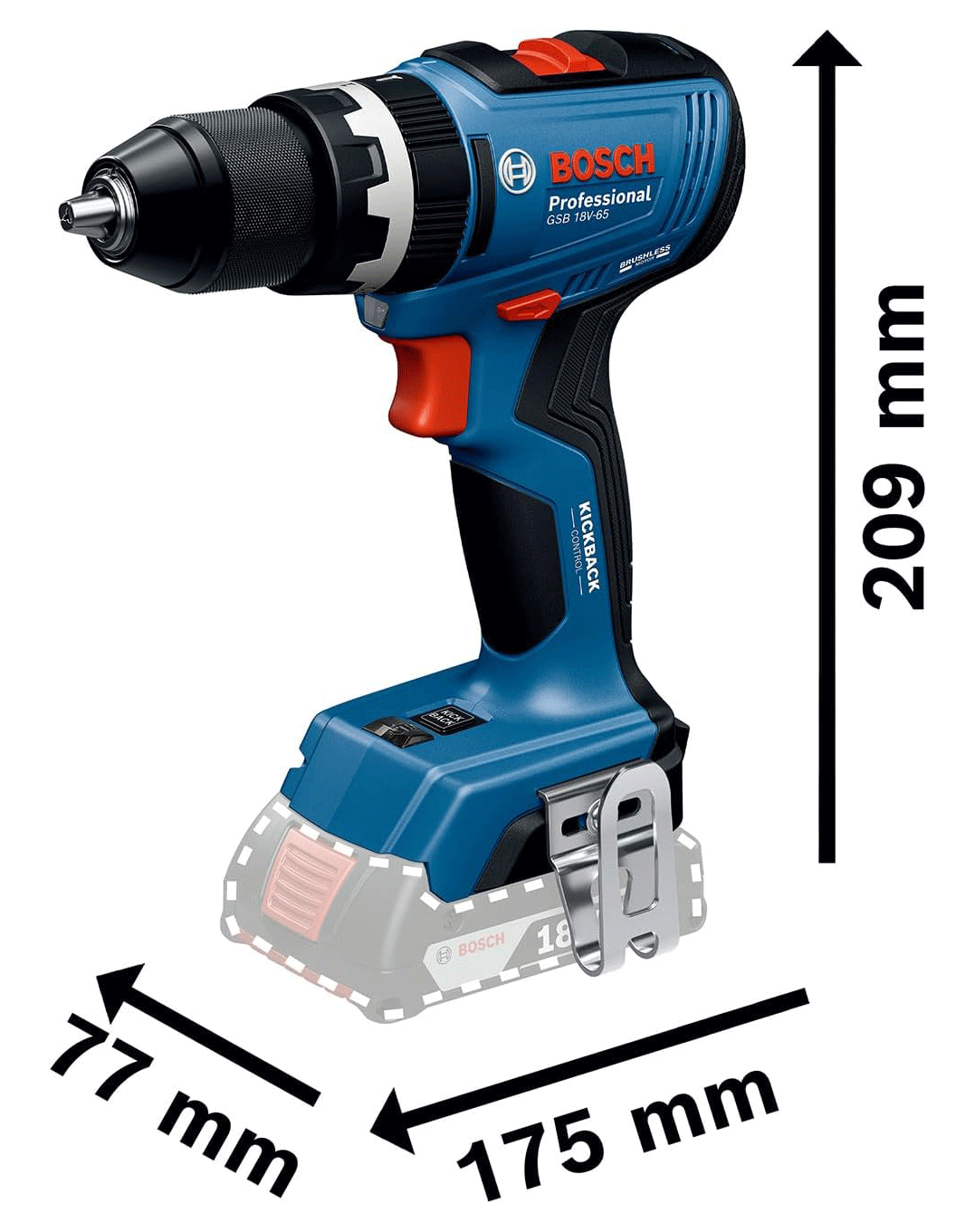 Aku udarna bušilica / odvijač 'GSB 18V-65' Bosch - Akcija u trgovini Bauhaus