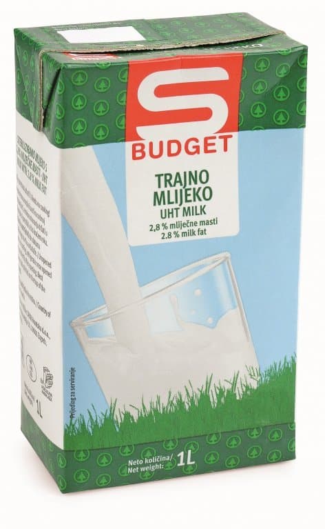 Trajno mlijeko S Budget 1 L Akcija u trgovini Spar
