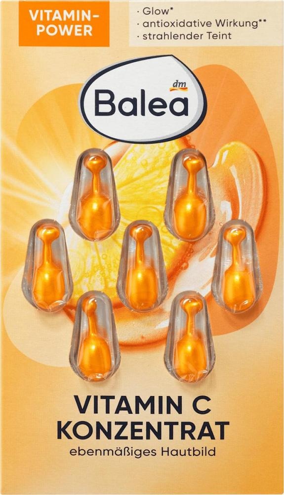Balea Vitamin C koncentrat u kapsulama za lice 7 kom. - Akcija u trgovini Dm
