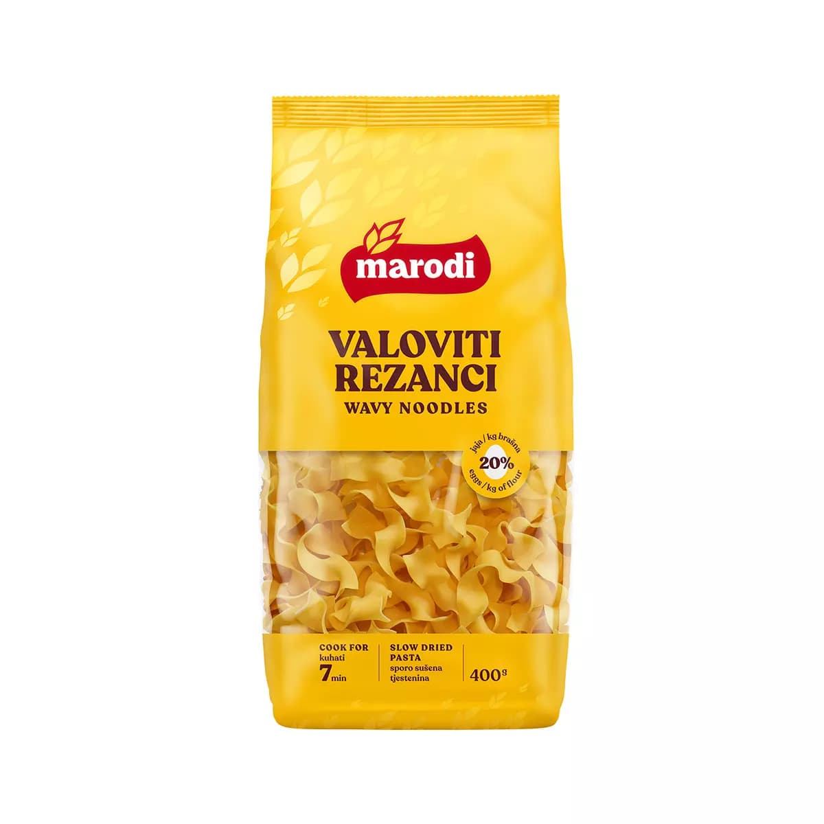 Tjestenina valoviti rezanci s jajima Marodi 400 g Akcija u trgovini NTL