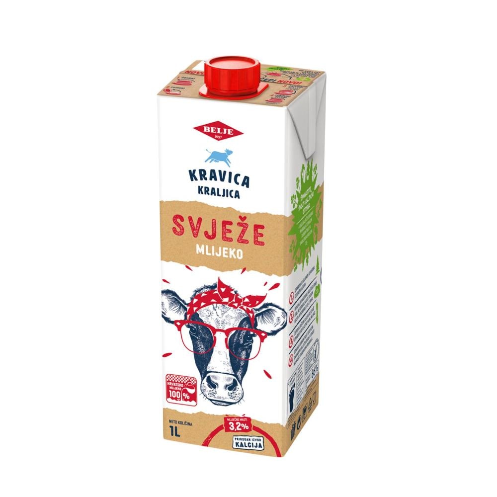Kravica Kraljica Svježe mlijeko 1 L Belje - Akcija u trgovini Kaufland