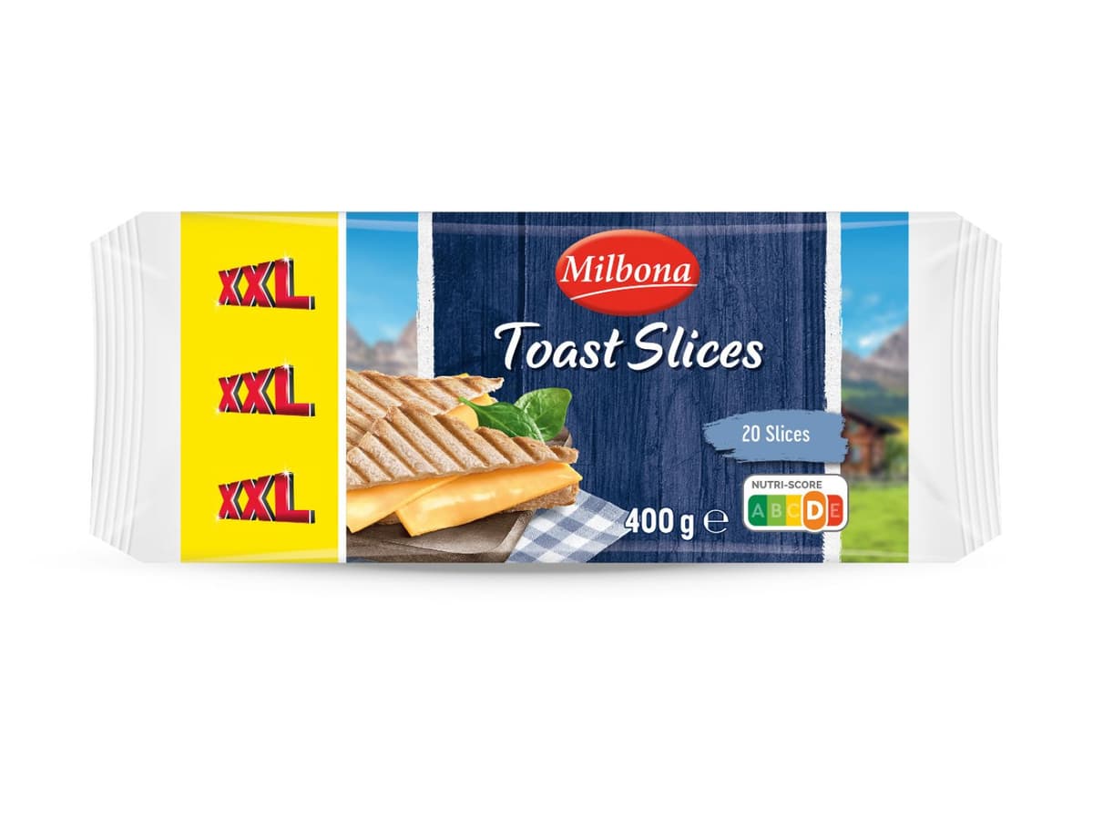 Milbona topljeni sir u listićima 400 g Akcija u trgovini Lidl