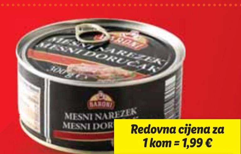 Baroni Mesni narezak 300 g Akcija u trgovini Lidl