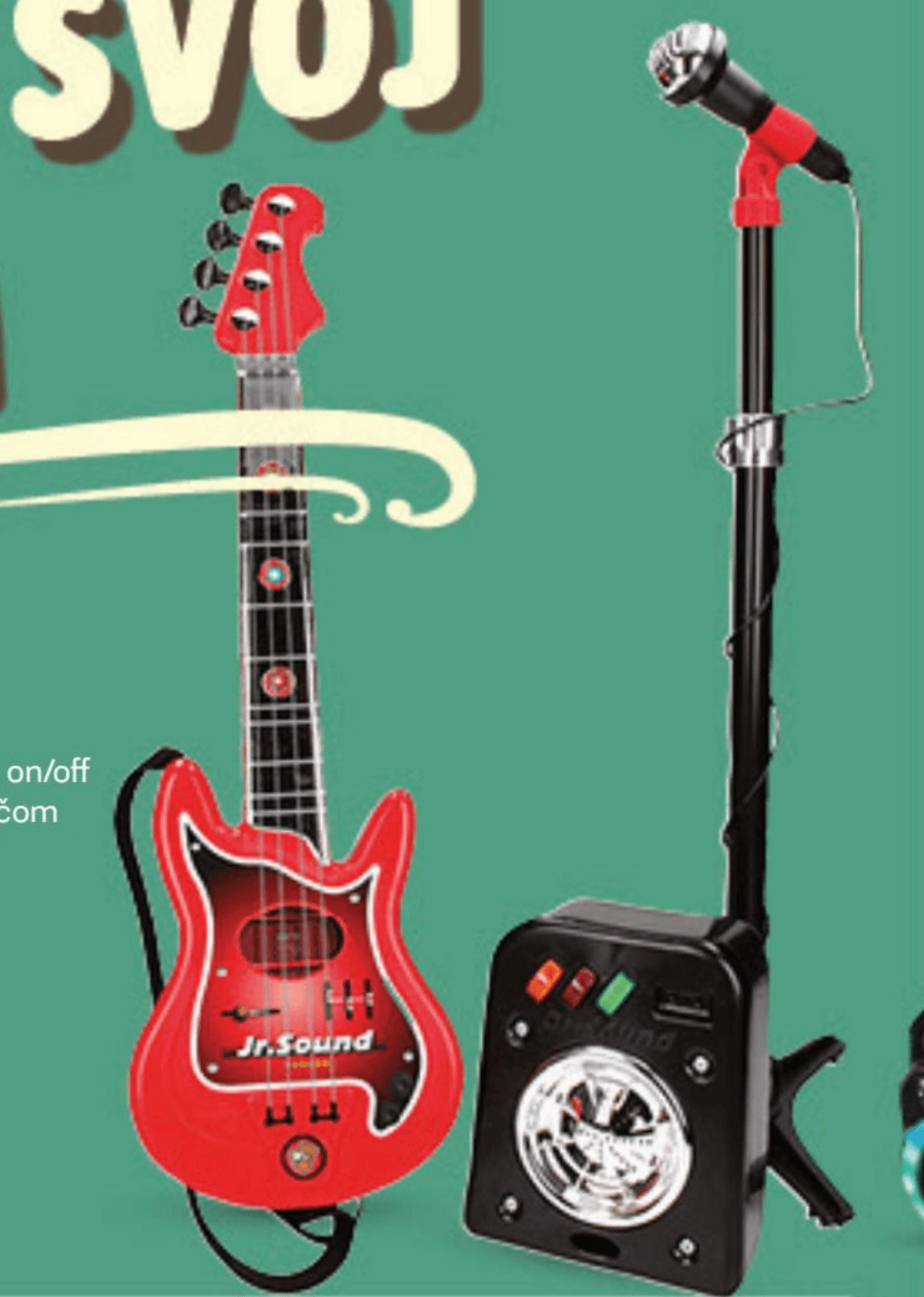 Mikrofon i električna gitara u setu Jr.Sound Akcija u trgovini Plodine