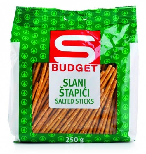 S Budget slani štapići 250 g Akcija u trgovini Spar
