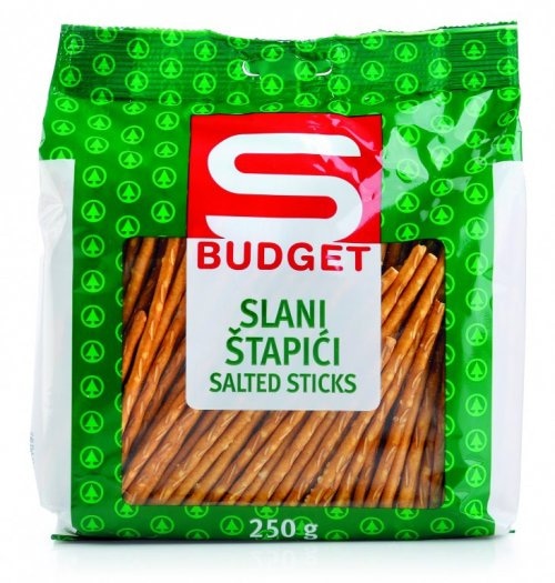 S Budget slani štapići 250 g Akcija u trgovini Spar