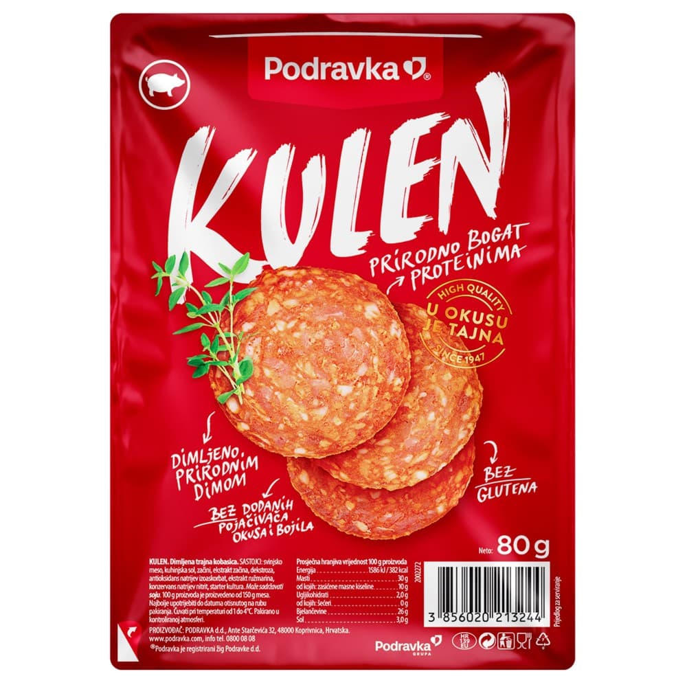 Čajna, Kulen, Pannonia narezak 80 g Podravka Akcija u trgovini Konzum