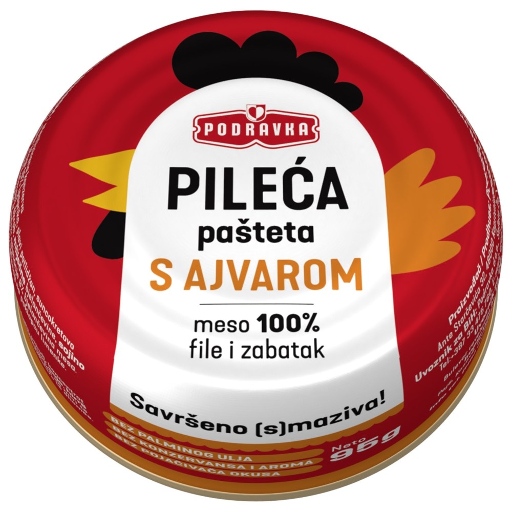 Pašteta Podravka Pileća s ajvarom 95 g - Akcija u trgovini Boso