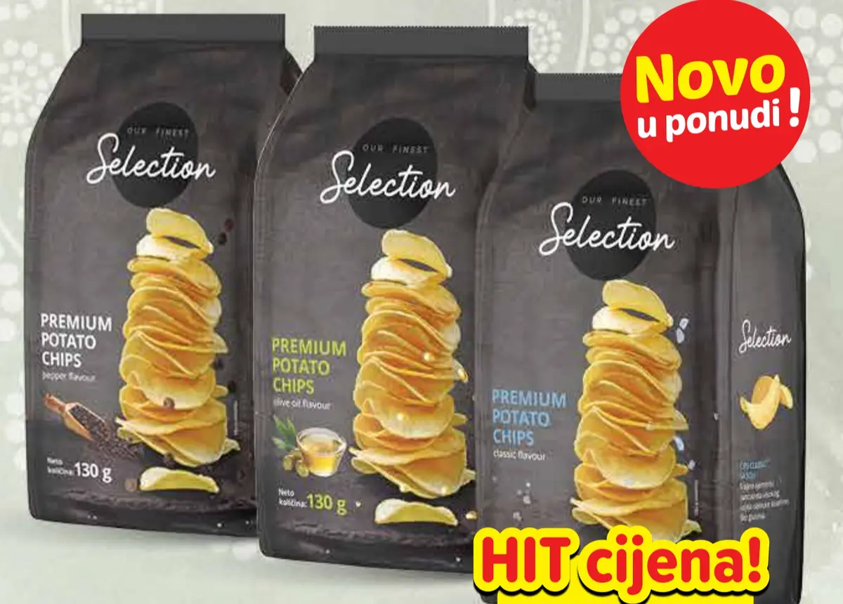 Selection čips 130 g Akcija u trgovini Plodine