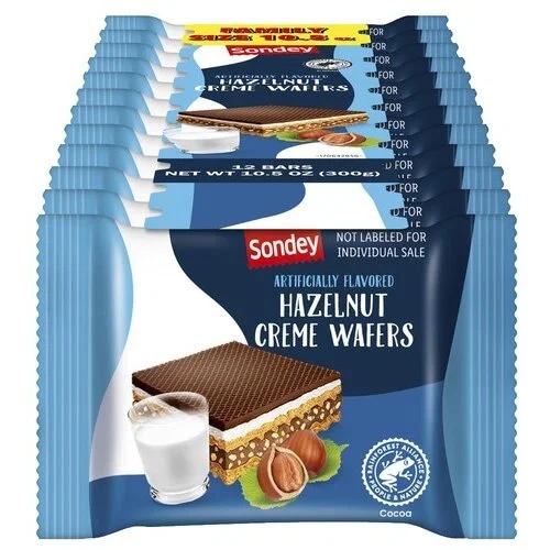 Sondey Vafel s mliječnom i lješnjak kremom XXL 250 g - Akcija u trgovini Lidl