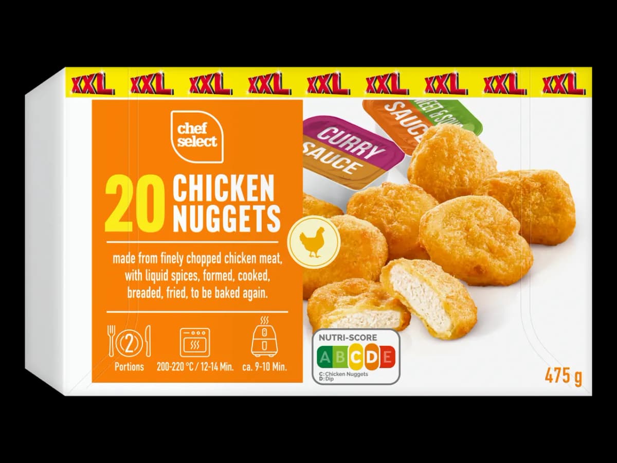 Chef Select chicken nuggets 475 g Akcija u trgovini Lidl