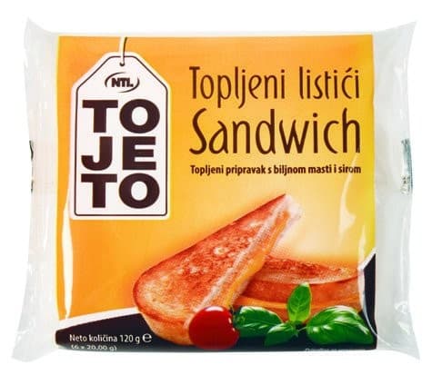 Toleto Topljeni listići Toast 120 g Akcija u trgovini NTL