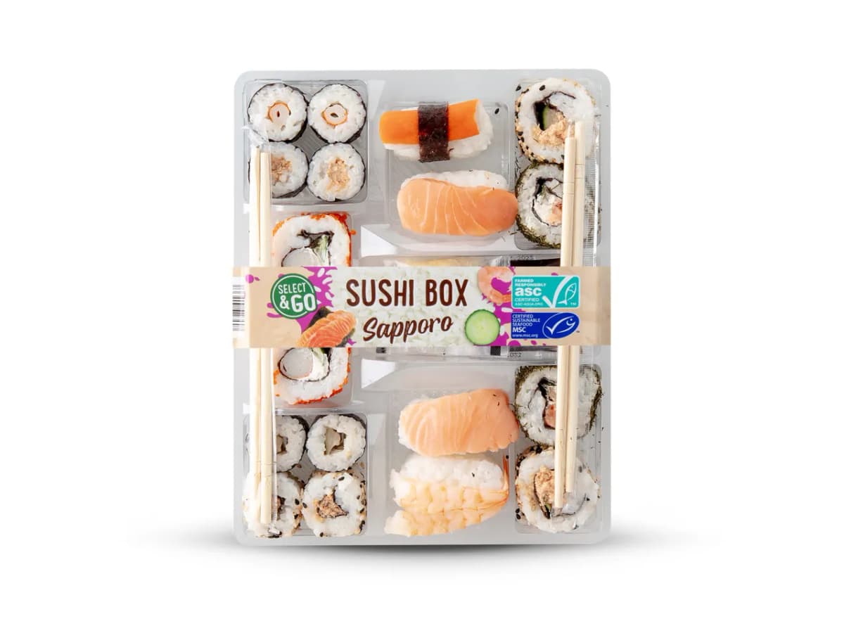Sushi Box Sapporo Select & Go Sushi Family Tray 462.5 g Akcija u trgovini Lidl