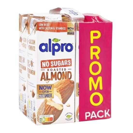 Alpro biljni napitak badem bez šećera 4x1 l Akcija u trgovini Plodine