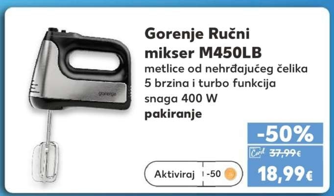 Gorenje ručni mikser M450LB pakiranje Akcija u trgovini Kaufland
