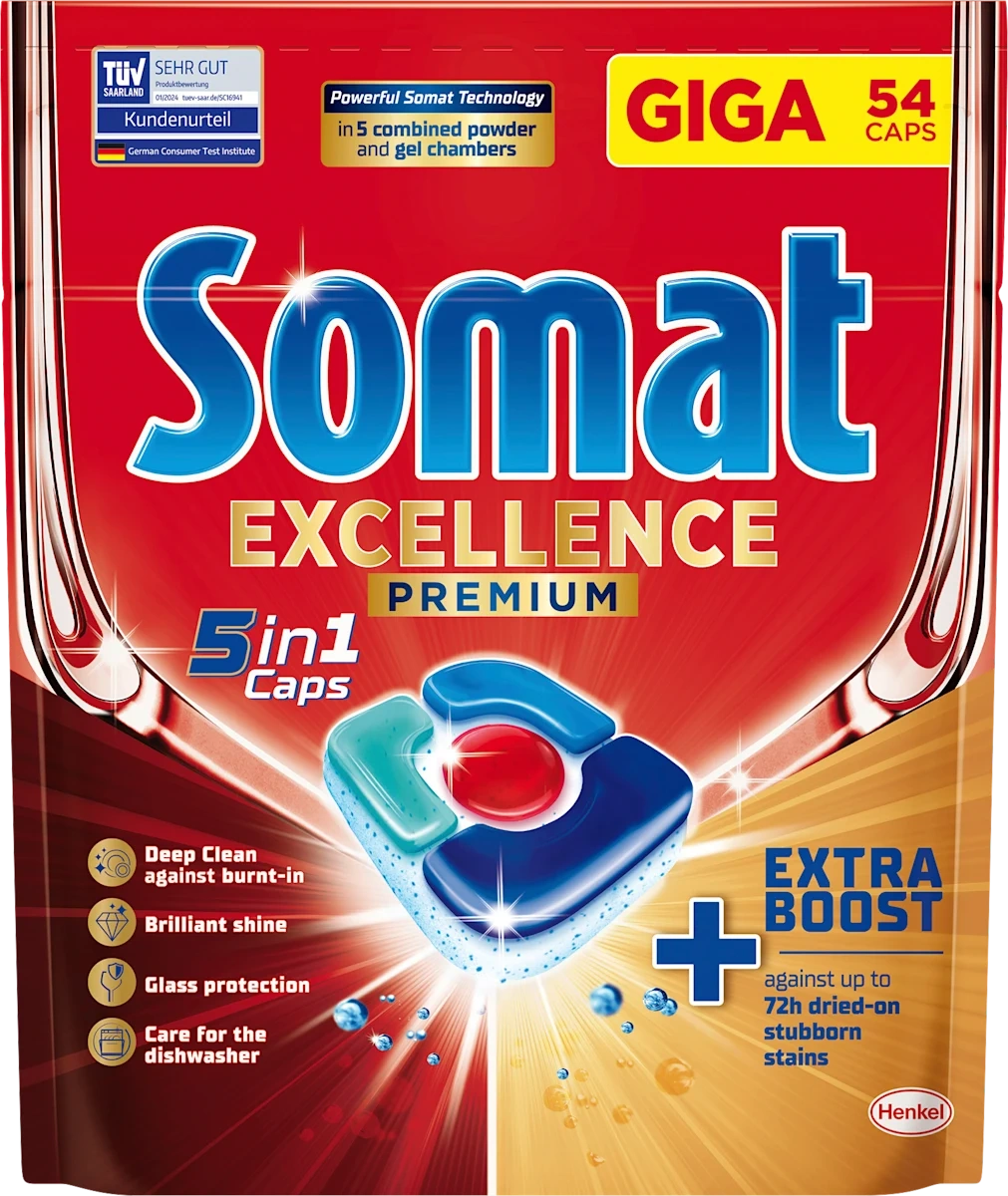 Kapsule za strojno pranje posuđa Somat Excellence 5u1 42 kom Akcija u trgovini KTC