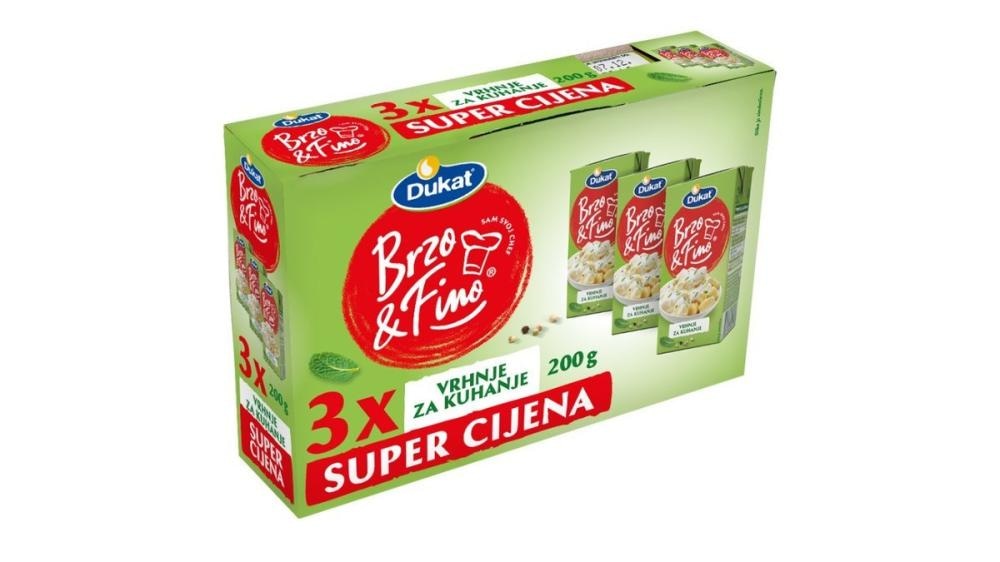 Dukat Vrhnje za kuhanje 3x 200 g - Akcija u trgovini Plodine