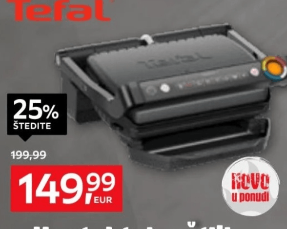 Kontaktni roštilj OptiGrill Tefal - Akcija u trgovini Lesnina