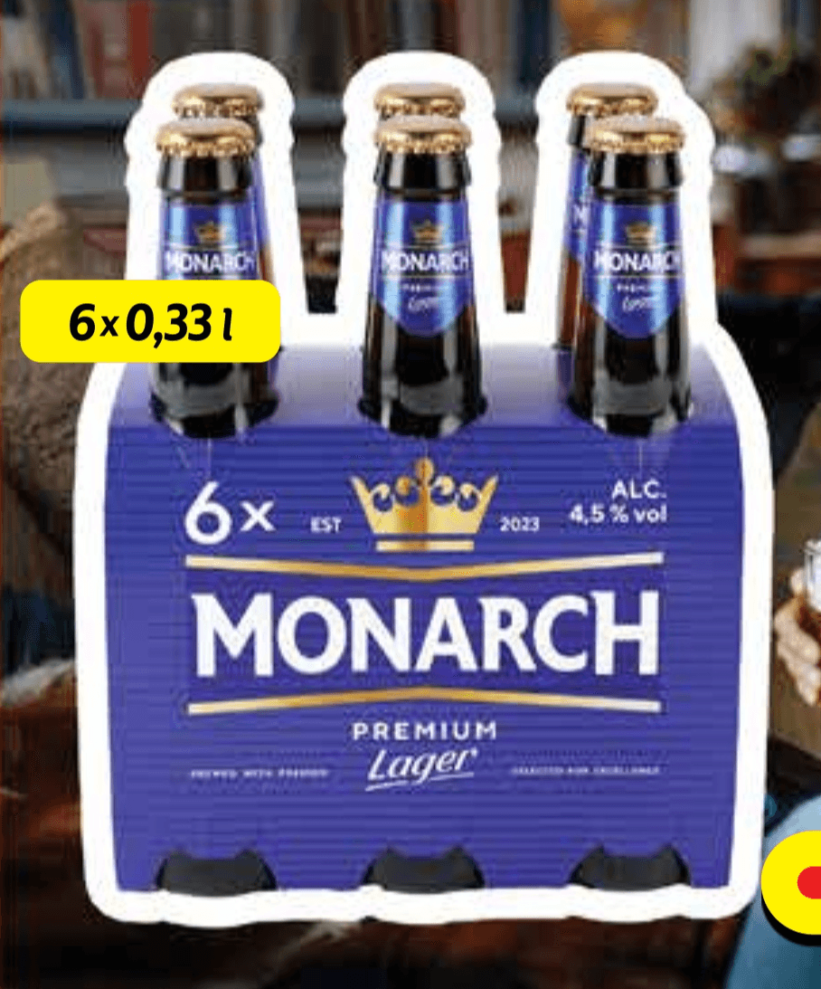 Monarch Svijetlo pivo 6x 0,33 l - Akcija u trgovini Plodine