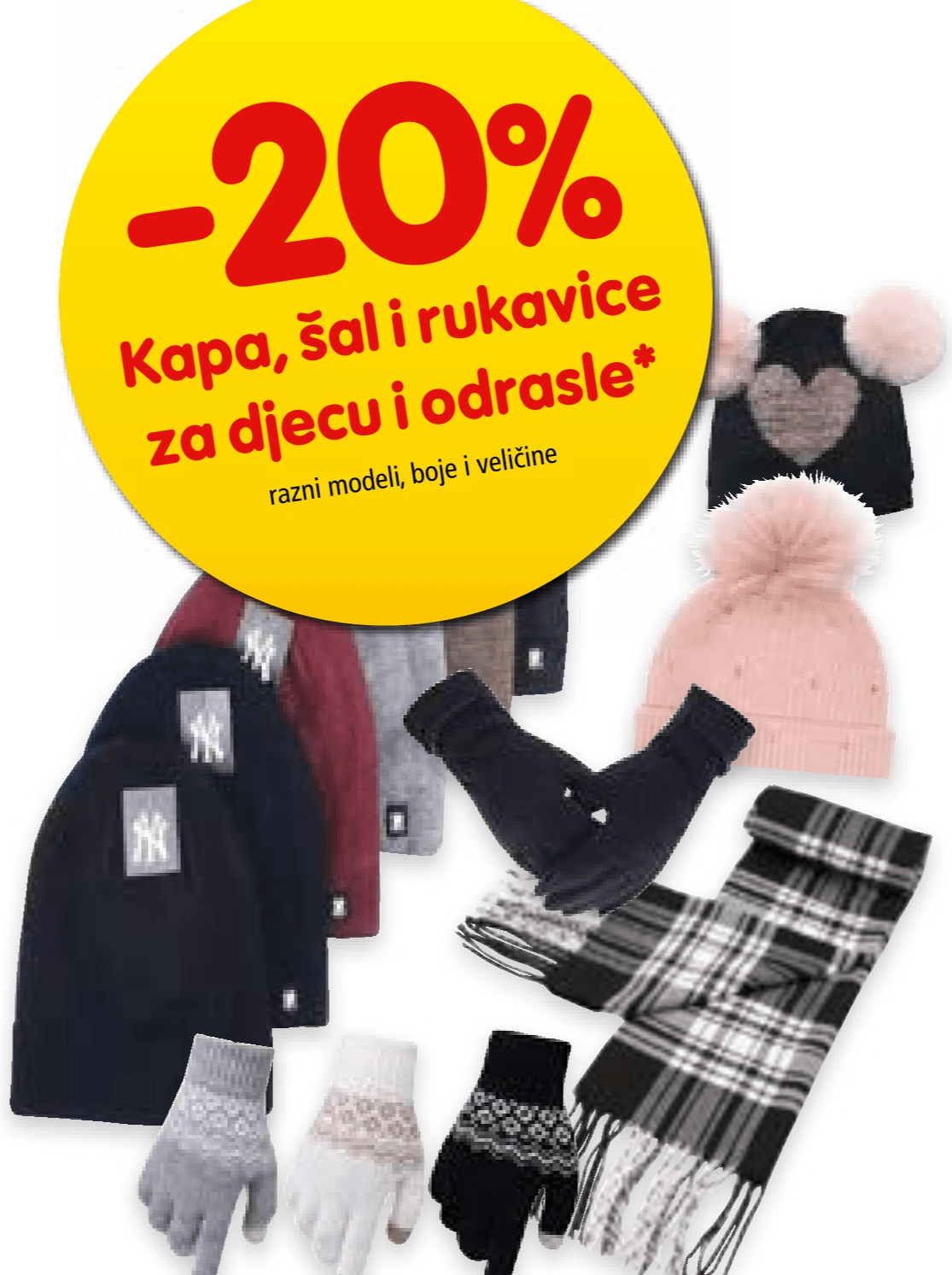 Kapa, šal i rukavice RUBIN - Akcija u trgovini Interspar
