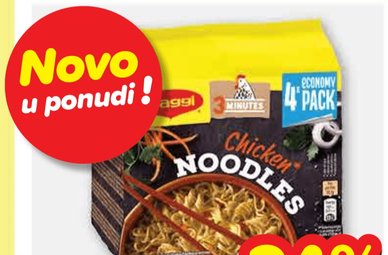 Maggi Noodles piletina 4x 59,2 g Akcija u trgovini Plodine