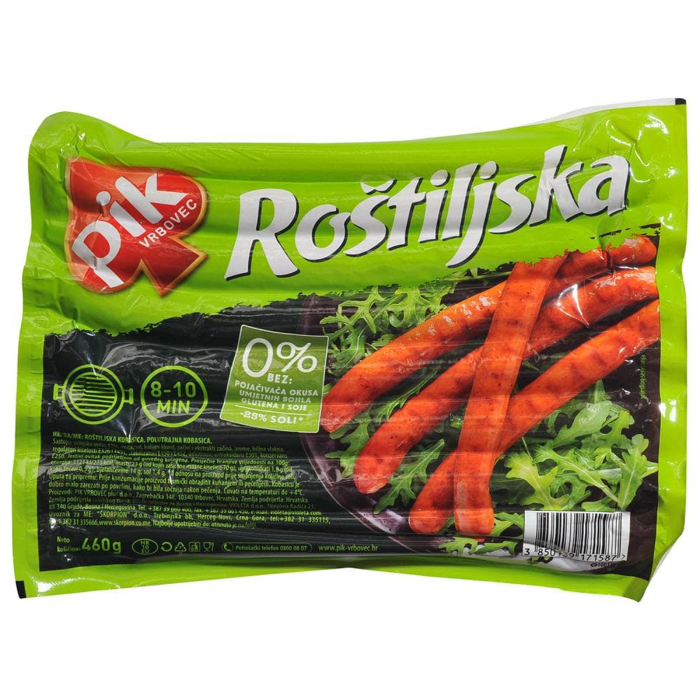 Pik Roštiljska kobasica 460 g Akcija u trgovini Tommy