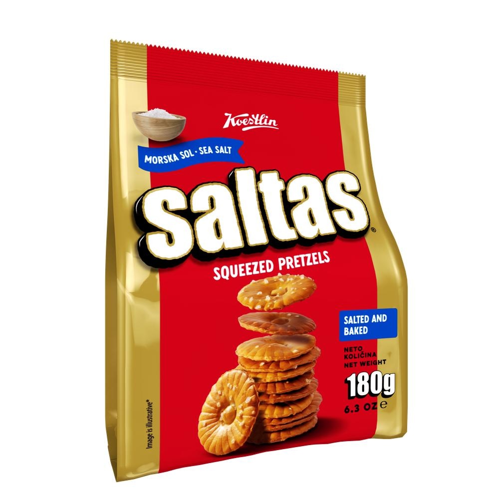 Koestlin Saltas Squeezed Pretzel Sea Salt 180 g - Akcija u trgovini Ribola