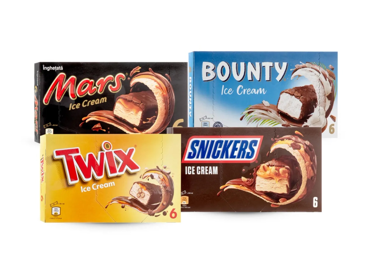 Twix, Bounty, Mars ili Snickers sladoled 6 kom Twix, Bounty, Mars, Snickers Akcija u trgovini Lidl