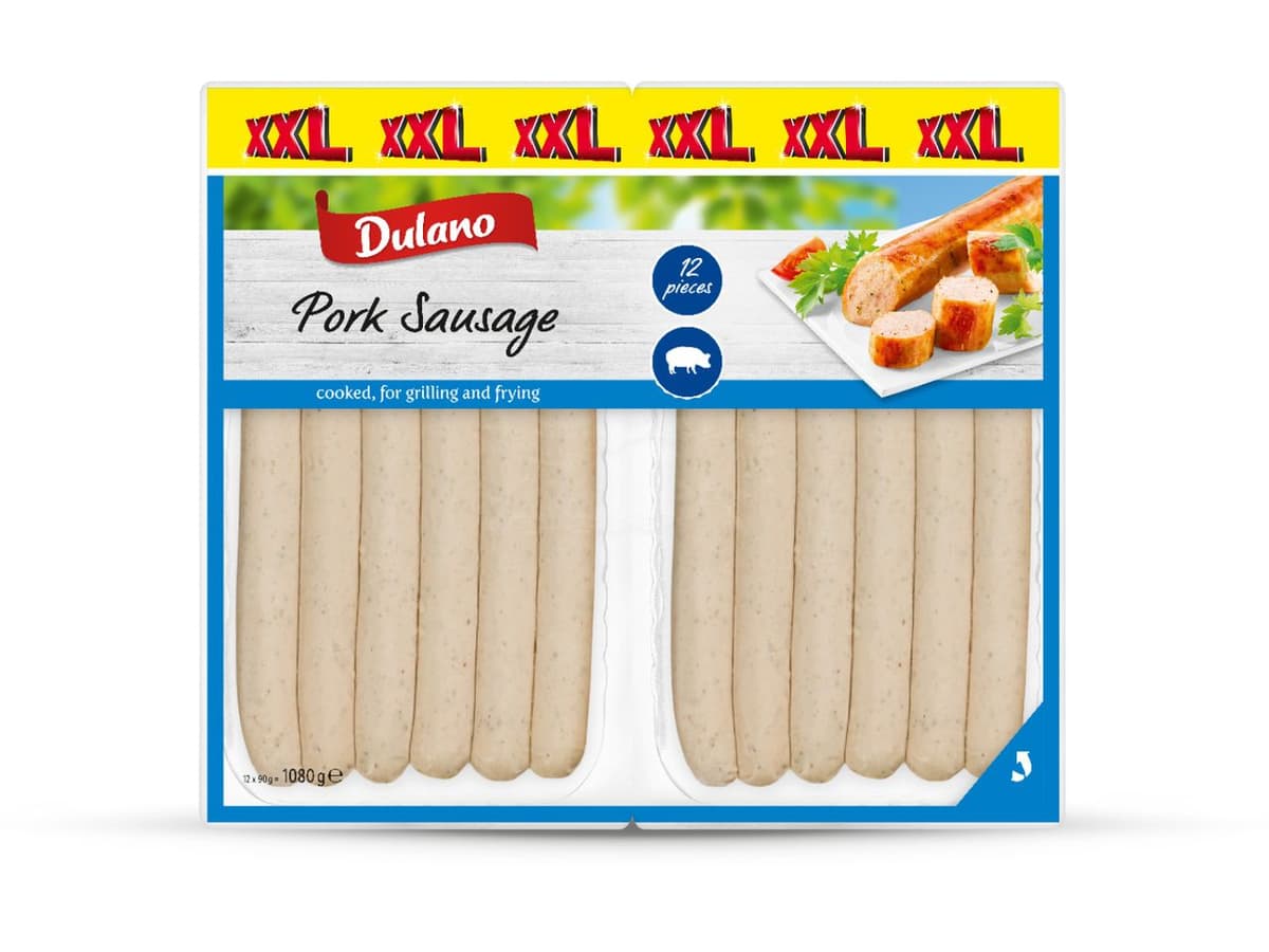DULANO Kobasice za pečenje XXL 12 x 90 g Akcija u trgovini Lidl