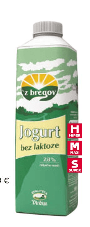 Vindija 'z bregov jogurt 1 kg Akcija u trgovini Ribola