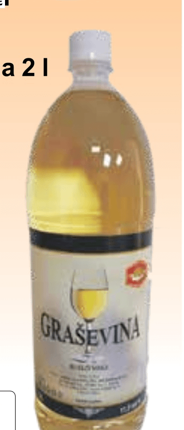 Vino Graševina 2 l - Akcija u trgovini KTC
