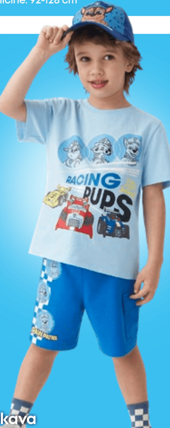 Paw Patrol majica kratkih rukava ili kratke hlače Psići u ophodnji - Akcija u trgovini Pepco