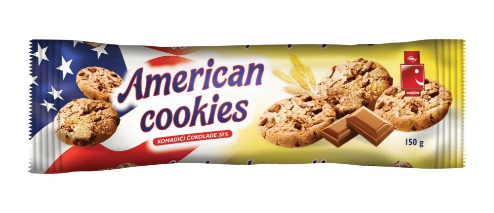 Smiješak American cookies 150 g - Akcija u trgovini Bakmaz