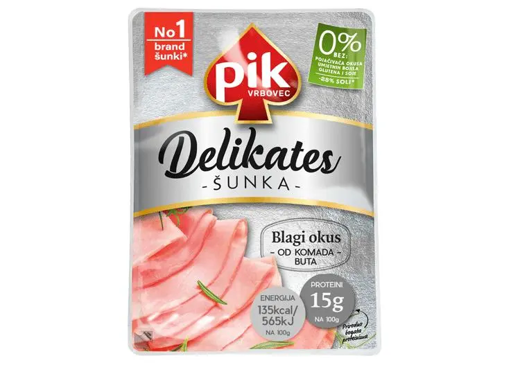 Pik Vrbovec Delikates šunka narezak, 150 g. Akcija u trgovini Studenac