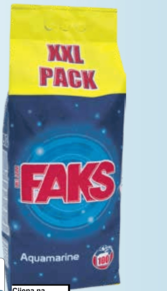 Deterdžent praškasti za pranje rublja Faks 10 kg - Akcija u trgovini KTC