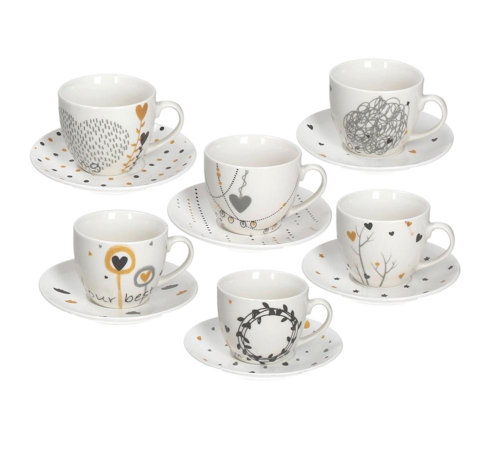 Set šalica za cappuccino 6 šalica / 200 ml + 6 tanjurića - Akcija u trgovini Interspar