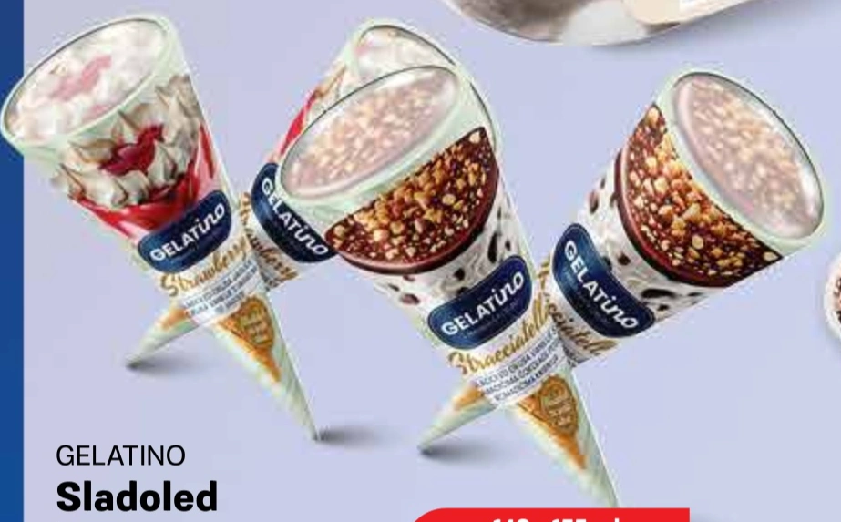 Gelatino Sladoled korner 140 - 155 ml Akcija u trgovini Plodine