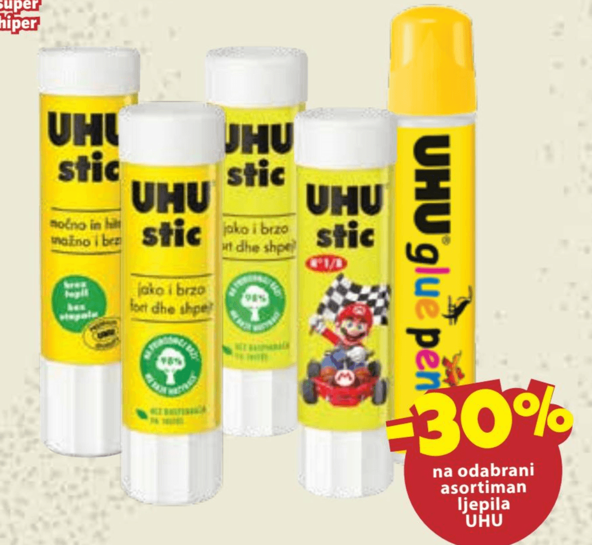 UHU Ljepila odabrani asortiman - Akcija u trgovini Studenac
