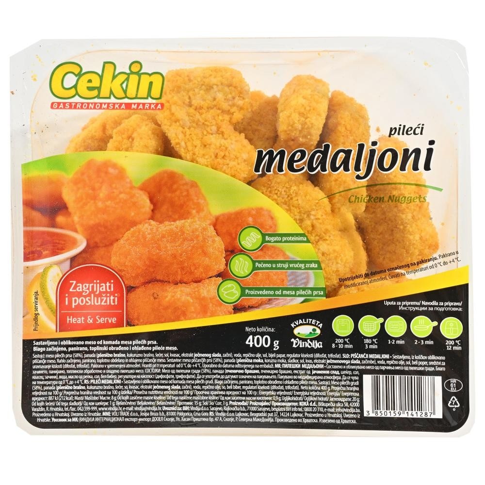 Cekin panirani pileći medaljoni, odresci Vindija 400 g Akcija u trgovini Konzum