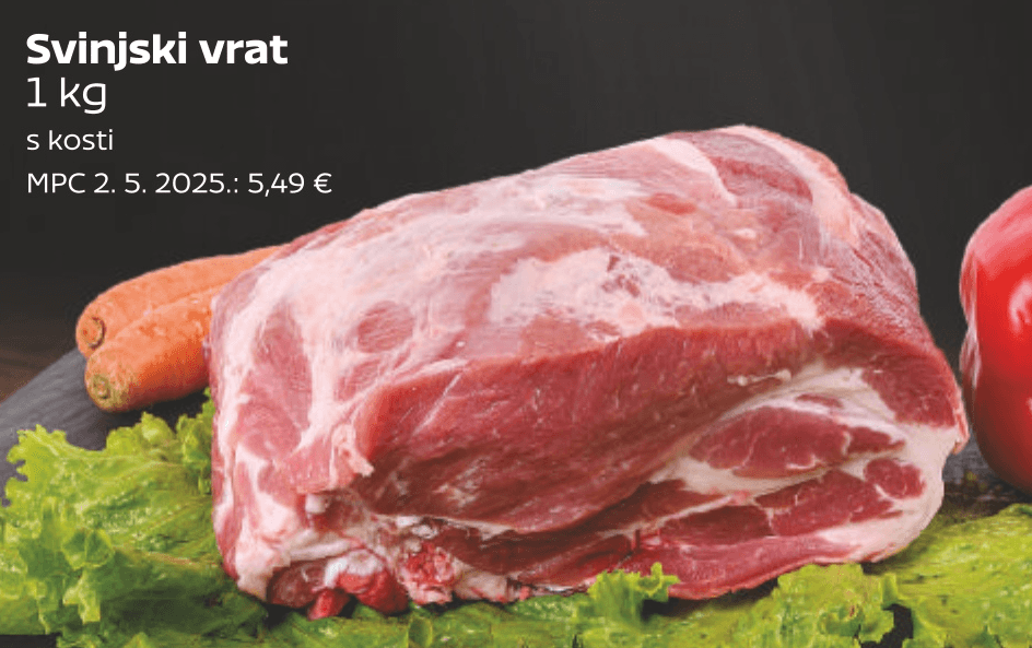 Svinjski vrat 1 kg Akcija u trgovini Tommy