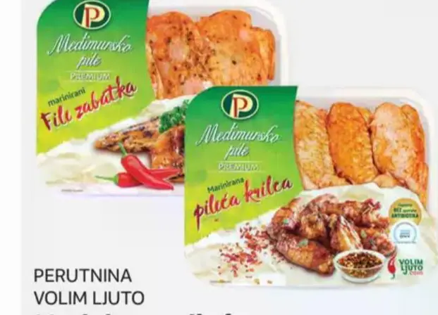 Pileća marinirana mini krila ili file zabatka 400-450 g PERUTNINA Akcija u trgovini Spar